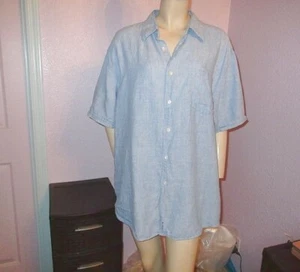 Tommy Hilfiger 100% Linen Shirt Men's Size XL Short Sleeves Button Beach Resort - Bild 1 von 9