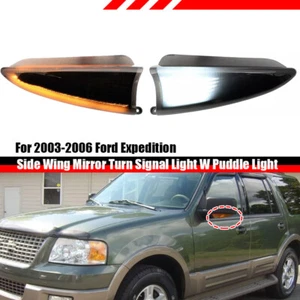 2x Luces de señal de giro del espejo retrovisor lateral de humo para 03-06 Ford Expedition Navigator - Imagen 1 de 7