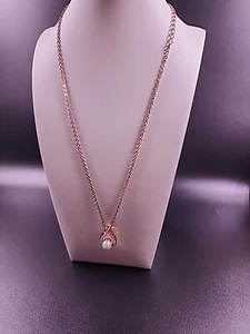 Premier Designs Rose Gold Tone Pearl Necklace - Picture 1 of 5