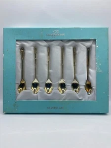 Juego de 6 cucharas de té grace’s Teaware plateadas con asas para tetera - Imagen 1 de 4