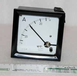 GOSSEN - AMPERIMETRO DE PANEL  + - 35 A - NUEVO VINTAGE - Imagen 1 de 4