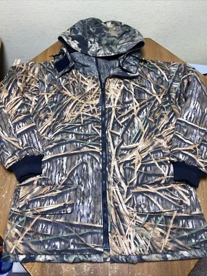 Field Stream Shadow Grass Mossy Oak Camouflage Hunting Jacket Parka Reversible L - Image 1 of 4