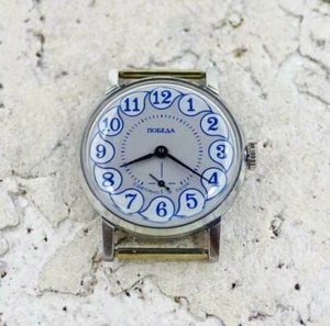 Pobeda Zim Mens Wrist Watch Vintage Soviet Watch USSR Rare Serviced Gift For Men - Picture 1 of 6