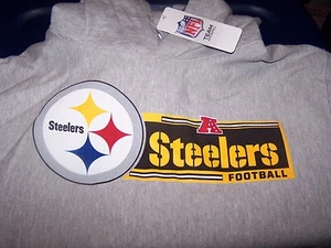 Pittsburgh Steelers Gray Sweatshirt Hoody Men's Medium New With Tags - Picture 1 of 1