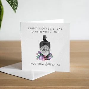 Tarjeta personalizada de ginebra para el día de la madre paso de la mamá abuela G&T regalos del día de la madre - Imagen 1 de 3