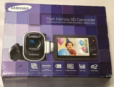 Samsung Flash Memory SD Camcorder SMX-F43BN/XAA TESTED with Box/Charger - Image 1 of 4