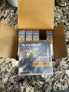 Fujifilm Ultrium 1 LTO 100 GB/200 GB Data Cartridges 5 Pack New Factory Sealed - Photo 1/3