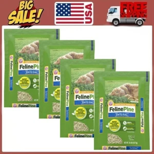 4 Pack Feline Pine Cat Litter, Original 100% Natural Pine, 20 lb - Picture 1 of 9