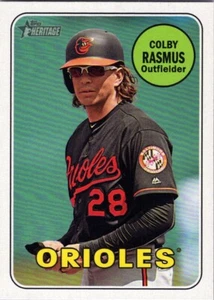 2018 Topps Heritage #675 Colby Rasmus Baltimore Orioles - Picture 1 of 2