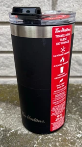 NEW Black Tim Hortons Travel Coffee Tea Mug Stainless Steel 16oz 2024 - Bild 1 von 3