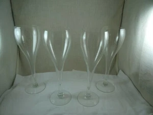 Vintage Hohlstiel Champagner Weingläser 8 5/8" 4er Set - Bild 1 von 7