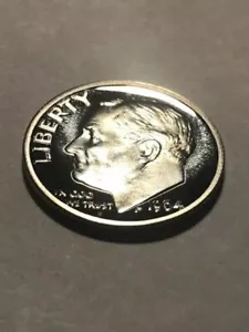 1964 Roosevelt Silver Dime Lustrous Gem Proof #16692 - Bild 1 von 5