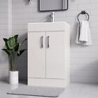 BELOFAY New York White 500mm Floor Standing Bathroom Vanity Unit With Basin