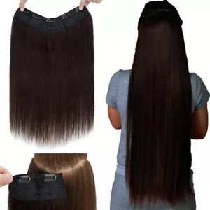 Extensiones de cabello humano 100 % reales con clip Remy ruso cabeza completa de una pieza 8-24 pulgadas - Imagen 1 de 24