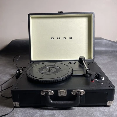 Bush Classic Retro 3 Vitesses Boîtier Portable Lecteur Enregistreur KTS-601 Platine Noir - Photo 1/4