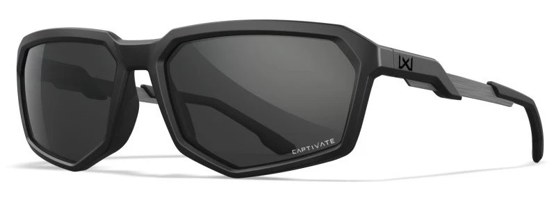 全新 Wiley X Recon 哑光黑色偏光灰色镜片 — 第 1/1 张图片