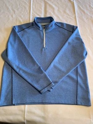 Pullover Pebble Beach Performance para hombre 1/4 cremallera azul talla grande ropa deportiva de golf Foto 1 de 4