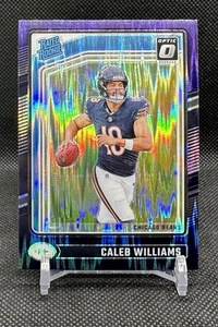 2024 Donruss Optic- Caleb Williams Purple Shock Prizm Rated Rookie RC #201 - Picture 1 of 2