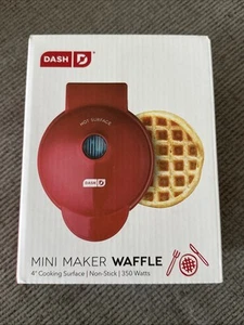 DASH Mini Waffle Maker Red - Picture 1 of 6