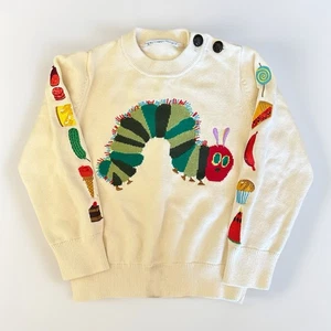 Little Goodall Size 6-7 Years Eric Carle Very Hi Hey Caterpillar Sweater - Picture 1 of 12
