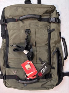 KAKA Travel Backpack, Carry On Backpack Durable Convertible Duffle Bag Green New - Picture 1 of 9