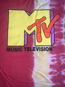NEW w/o tags MTV Music Television Red Yellow Tye Dye Longsleeve Shirt Size 2XL - Picture 1 of 4