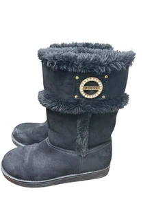 Botas de invierno negras forradas de piel sintética Guess para mujer 7M logotipo llamativo - Imagen 1 de 13