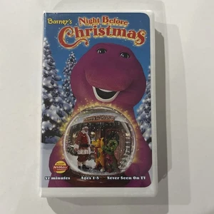 BARNEY'S NIGHT BEFORE CHRISTMAS VHS 1999 NEW & SEALED Video Tape DINOSAUR - Foto 1 di 6