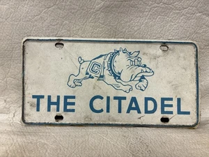 Vintage The Citadel Booster License Plate ~ Charlestown South Carolina - Picture 1 of 2