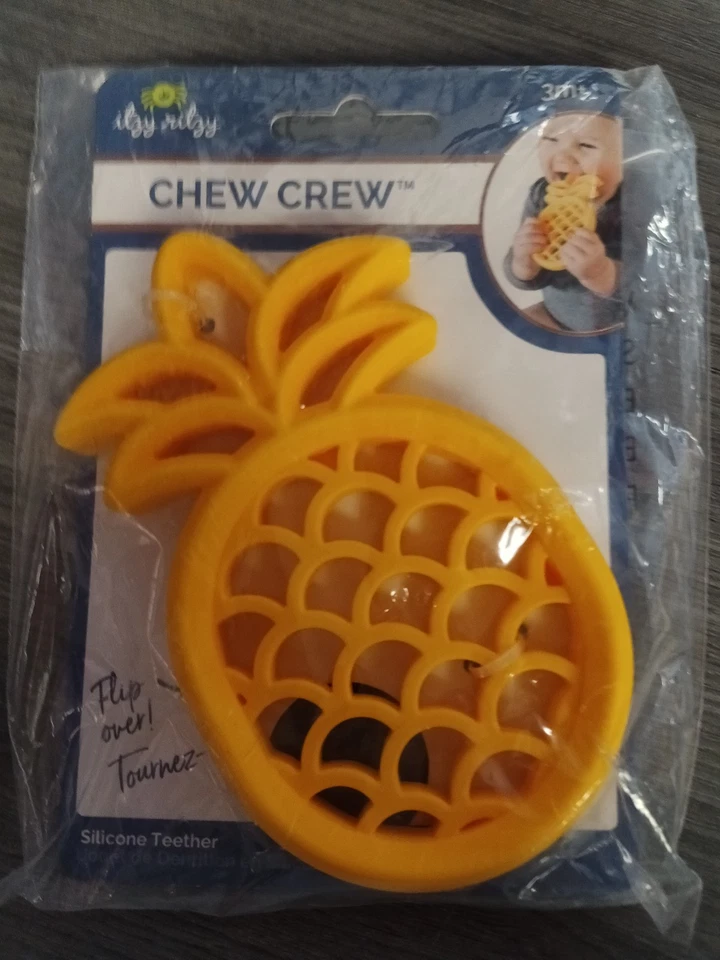 Itzy Ritzy Silicone Teether Pineapple Yellow Teethers Feeding Baby