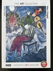FINE ART PUZZLE Marc Chagall The Blue Violinist 1000 Piece 19x26 Eurographics - Picture 1 of 4