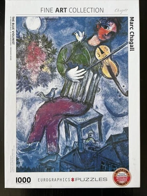 FINE ART PUZZLE Marc Chagall The Blue Violinist 1000 Piece 19x26 Eurographics - Image 1 of 4