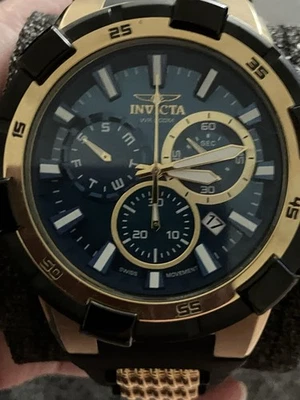 Invicta Aviator 25858 para hombre originalmente $379 cuarzo cronógrafo esfera azul Foto 1 de 4