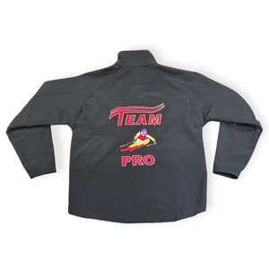 Black Diamond Jacket Men Medium Black Softshell Coat Fleece Lined Pro Team - Picture 1 of 4