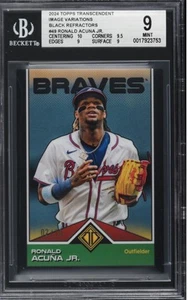 Ronald Acuna Jr. 2024 Topps Variación Trascendente Negro Refractor/10 BGS 9 - Imagen 1 de 2