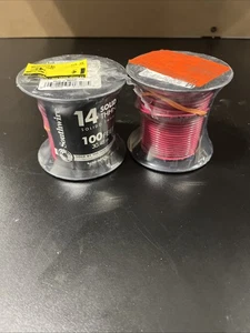 [1] Southwire THHN 14 Gauge Solid Wire, 100' per Roll, Red - Picture 1 of 6