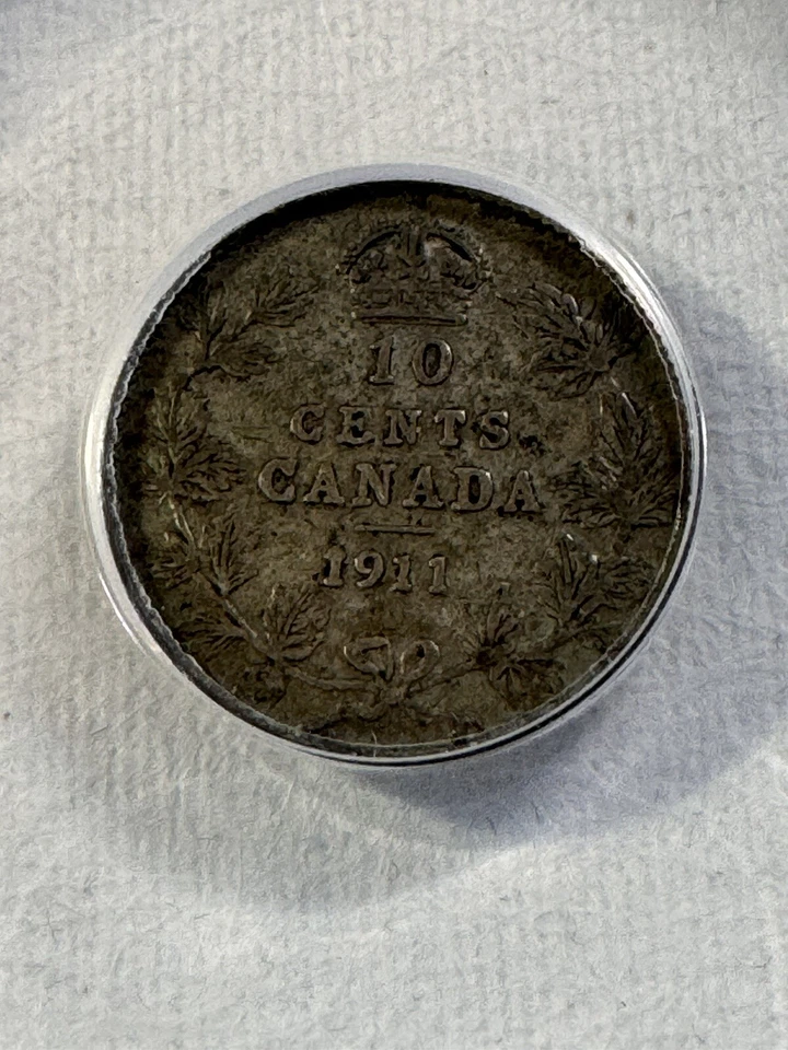 1911 Canada 10 Cents Silver Coin Graded VF 30 by ANACS - Image 1 of 4