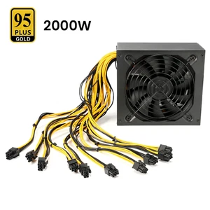 Alimentation 2000W 95 PLUS Gold 10*6 pin PSU Mining Rig Minage - Photo 1/16