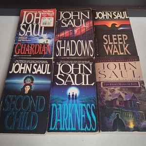 John Saul 6 Paperback lot Horror Thriller Shadows Sleepwalk Darkness 2nd Child - Foto 1 di 24