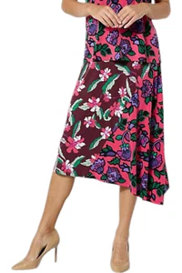 IMAN Women's Global Chic Jersey Mixed Printed Asymmetric Skirt - Picture 1 of 1