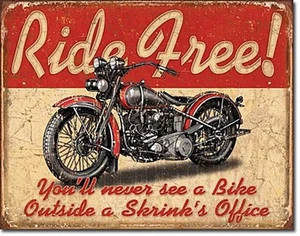 Ride Free Motorrad Blechschild 400mm x 320mm (DE) - Bild 1 von 1