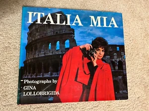 SIGNED! book Gina Lollobrigida "Italia Mia" Photographs photo vintage fashion - Picture 1 of 14