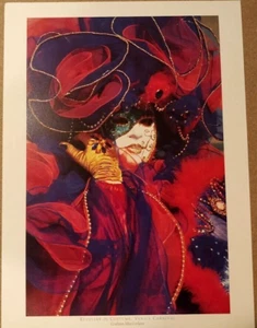 Reveller in Costume, Venice Festival by Graham McFarlane 32yr old Poster/Print - Picture 1 of 2