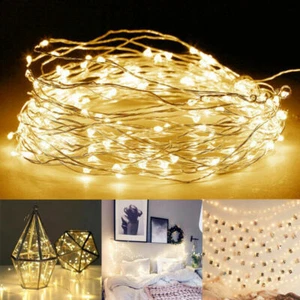 100 LED Battery 3M Wire Copper Fairy String Lights - Picture 1 of 10