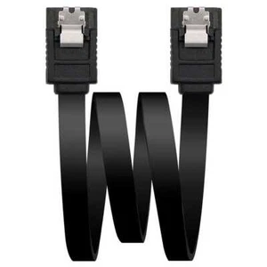 NANOCABLE Datenkabel SATA III 6Gbps mit Schnappverschluss schwarz 10.18.1001-BK 0,5m - Bild 1 von 6