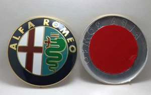 2x front rear emblem badge 74mm logos ALFA ROMEO GT Giulietta Myth 147 - Picture 1 of 1