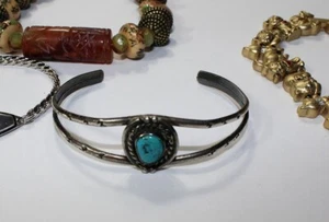 Turquoise & silver bracelet + Spidel Avon charm + 3 others 6 Bracelets. - Picture 1 of 4