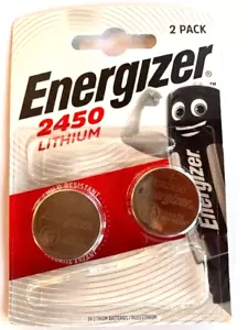2 Pcs Energiser CR2450 Battery 3V Lithium Coin Cell For PC/Laptop/Watch/Car Fob - Picture 1 of 1