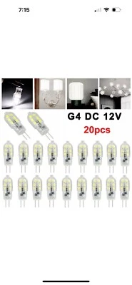 20PCS White G4 LED Light Bulbs 2W (20W Equivalent) DC 12Volt Bi-pin Base Lamp US - Image 1 of 4