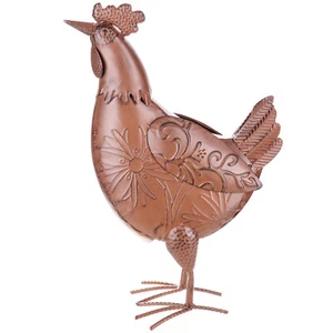 Chicken Hen Height Approx 44 CM Garden Statue from Metal Sculpture Figure 20575P - Picture 1 of 3